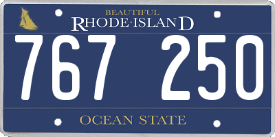 RI license plate 767250