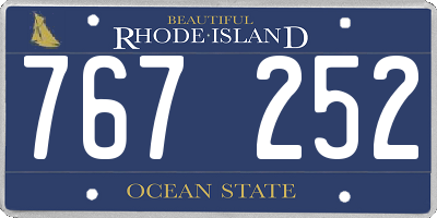 RI license plate 767252