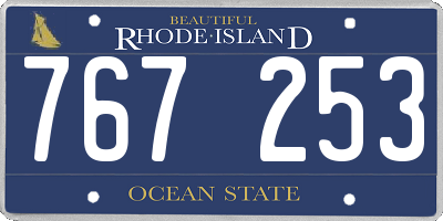 RI license plate 767253