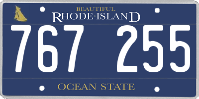 RI license plate 767255