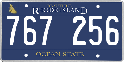 RI license plate 767256