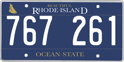RI license plate 767261