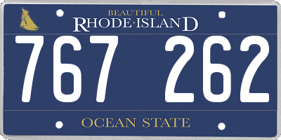 RI license plate 767262