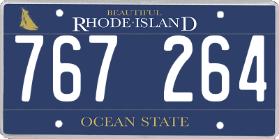 RI license plate 767264