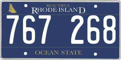 RI license plate 767268