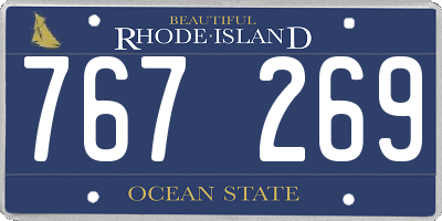 RI license plate 767269