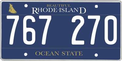 RI license plate 767270