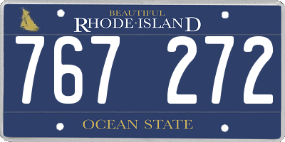 RI license plate 767272