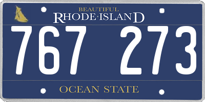 RI license plate 767273