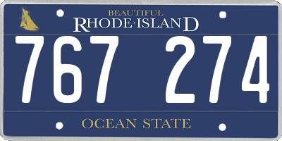 RI license plate 767274