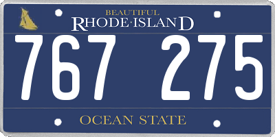 RI license plate 767275