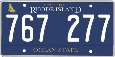RI license plate 767277