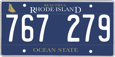 RI license plate 767279