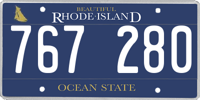 RI license plate 767280