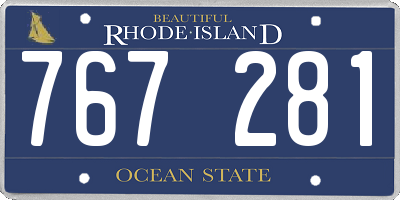RI license plate 767281