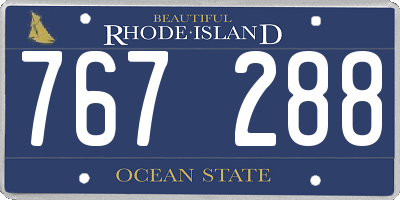 RI license plate 767288