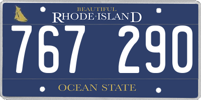 RI license plate 767290