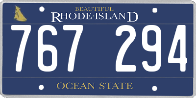 RI license plate 767294