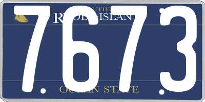 RI license plate 7673