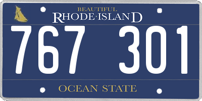 RI license plate 767301