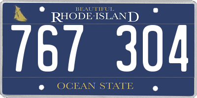RI license plate 767304