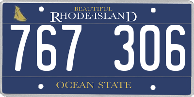 RI license plate 767306
