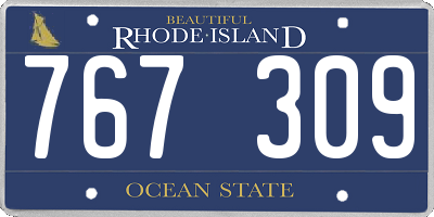 RI license plate 767309