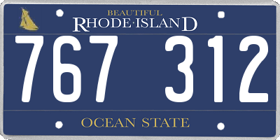 RI license plate 767312