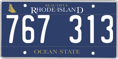 RI license plate 767313