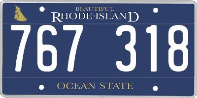 RI license plate 767318