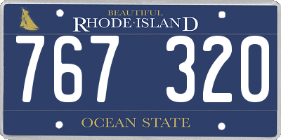 RI license plate 767320