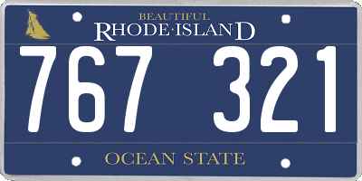 RI license plate 767321