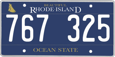 RI license plate 767325