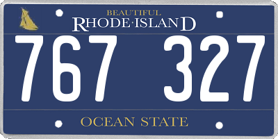 RI license plate 767327