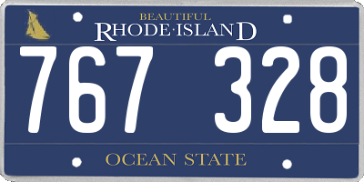 RI license plate 767328