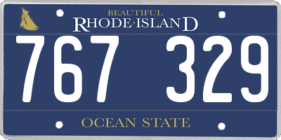 RI license plate 767329