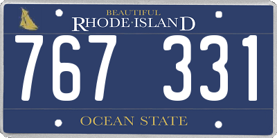 RI license plate 767331
