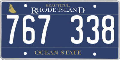 RI license plate 767338