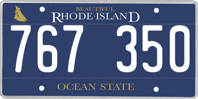 RI license plate 767350