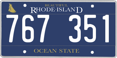RI license plate 767351