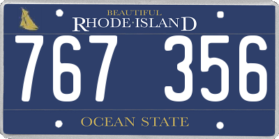 RI license plate 767356