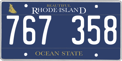 RI license plate 767358
