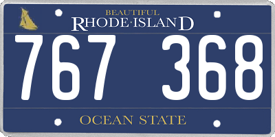 RI license plate 767368