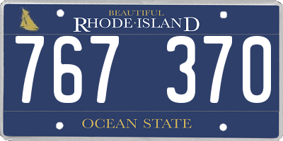 RI license plate 767370
