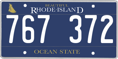 RI license plate 767372