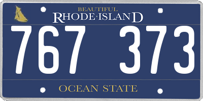 RI license plate 767373