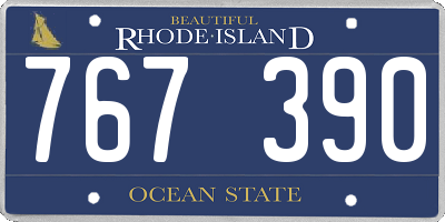 RI license plate 767390