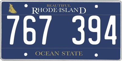 RI license plate 767394