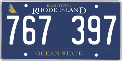 RI license plate 767397