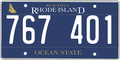 RI license plate 767401